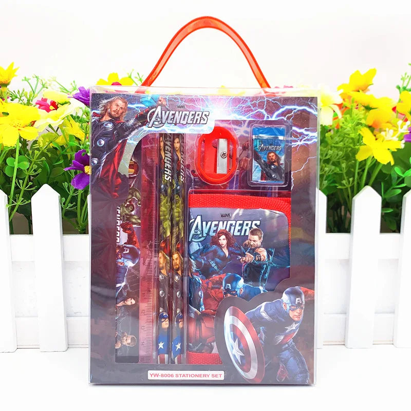Kit Scolastico Avengers - Gomma Temperino Taccuino