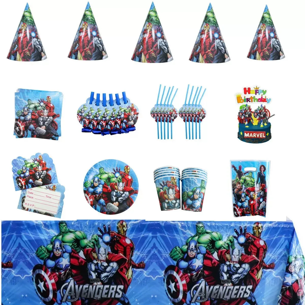 Geburtstagsdekoration Avengers – Ballons x12