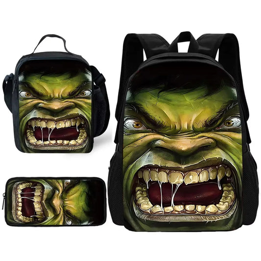 Ensemble Sac a Dos Hulk - Bouche Ouverte Dents Detaillees