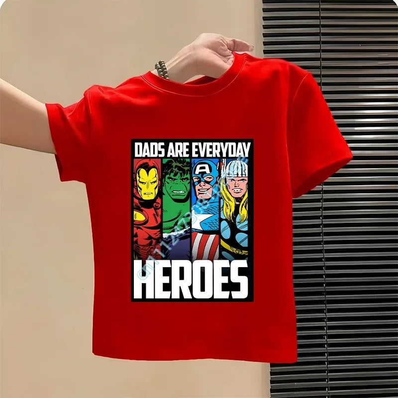 T-shirt per bambini Avengers - Design Iron Man Rosso Heroes